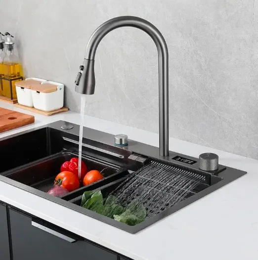 Apa Faucet Pawon Tombol Ganda Gaya Waterfall minangka Pilihan Becik kanggo Pawon Modern?
